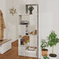 Estantería divisor de espacios blanco con brillo 60x24x155 cm