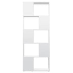 Estantería divisor de espacios blanco con brillo 60x24x155 cm