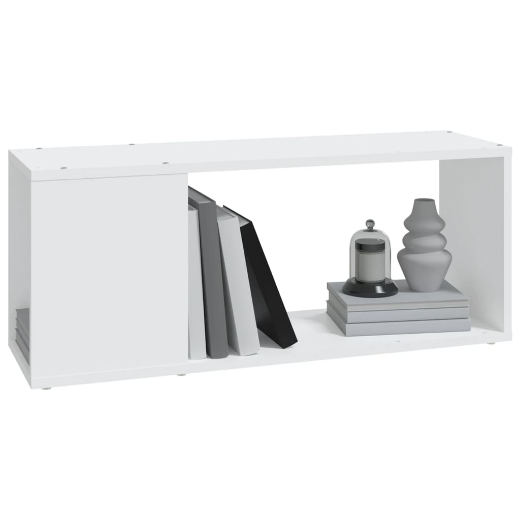 Mueble para TV madera contrachapada blanco 80x24x32 cm