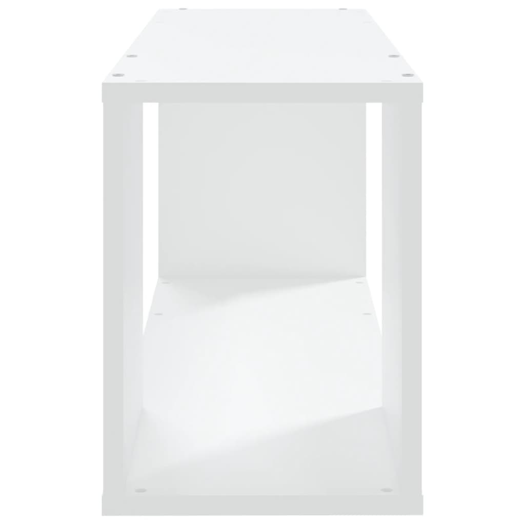 Mueble para TV madera contrachapada blanco 80x24x32 cm