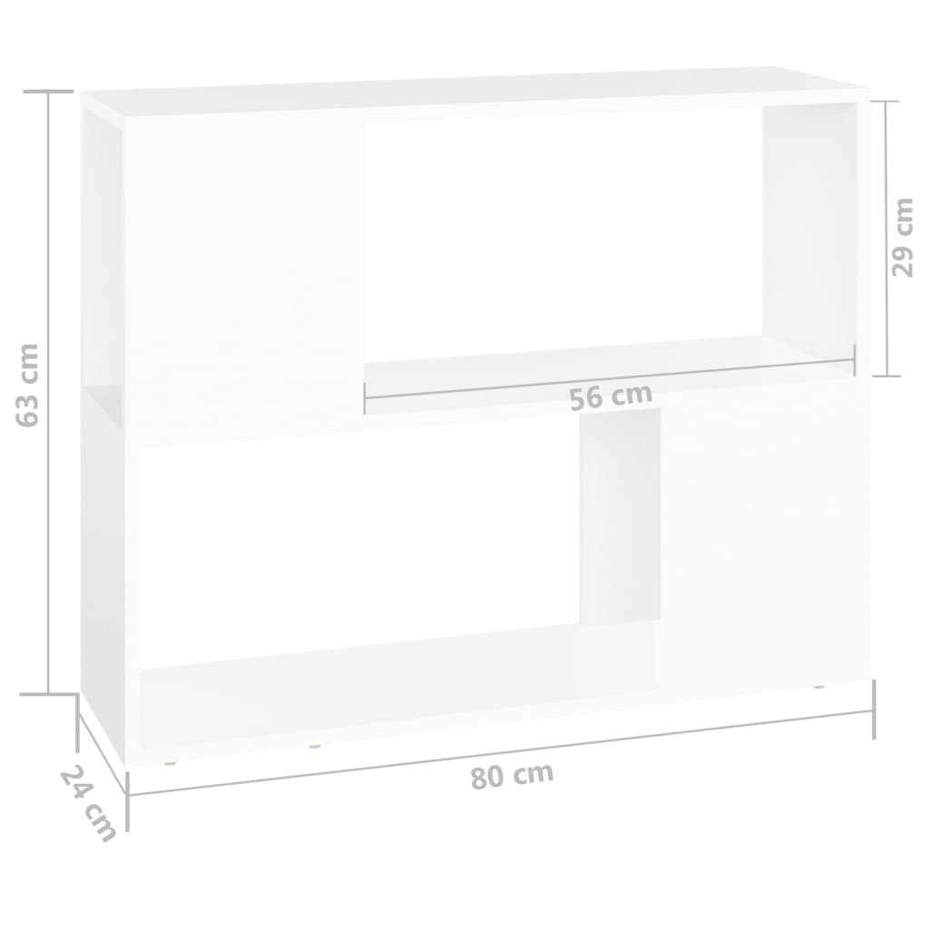 Mueble para TV madera contrachapada blanco 80x24x63 cm