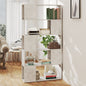 Librería separador contrachapada blanco brillante 80x24x155 cm