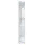 Librería separador contrachapada blanco brillante 80x24x155 cm