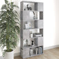 Librería separador contrachapada blanco brillante 80x24x155 cm