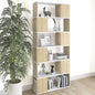 Librería separador contrachapada blanco brillante 80x24x155 cm
