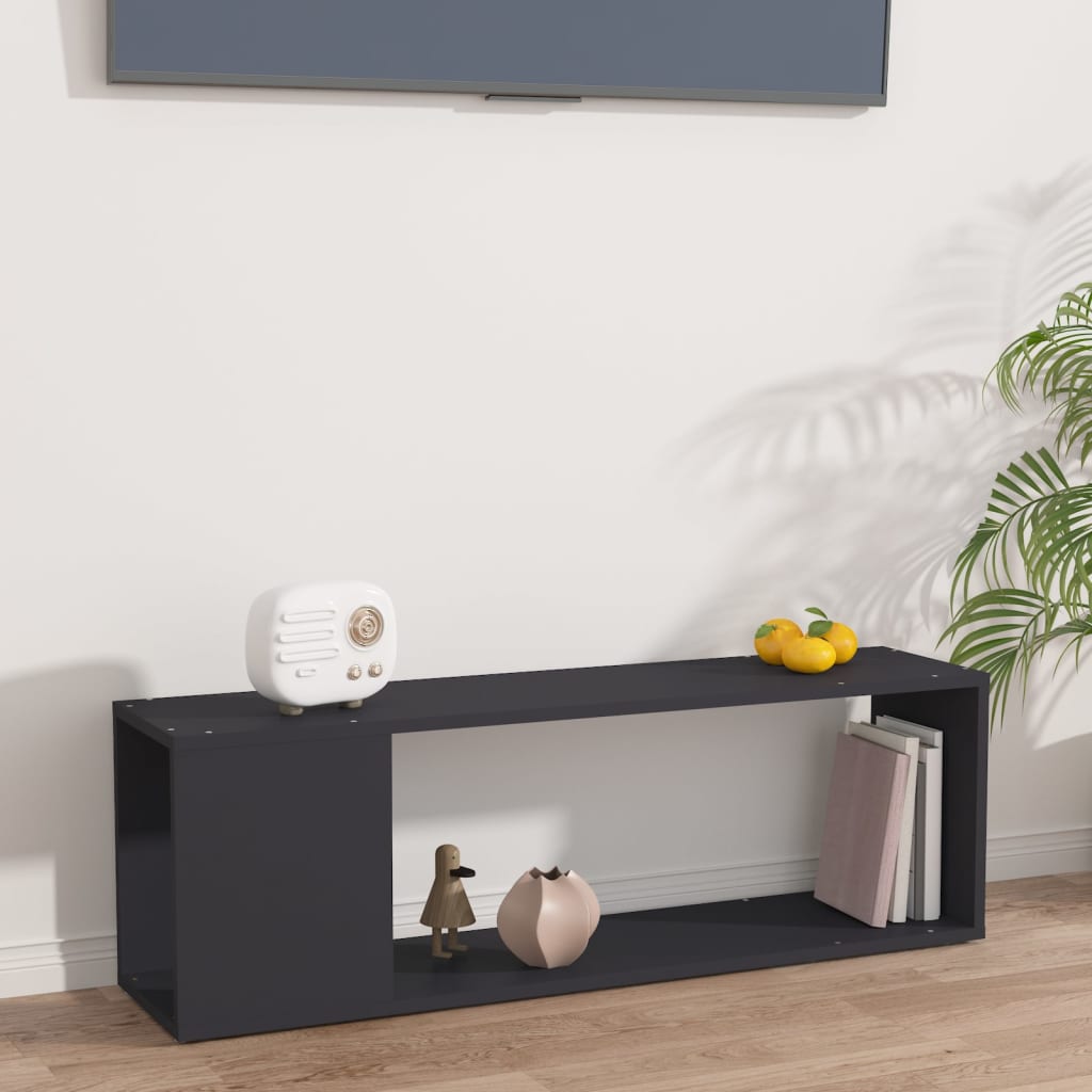 Mueble para TV madera contrachapada blanco 100x24x32 cm