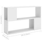 Estantería librería madera contrachapada blanco 100x24x63 cm