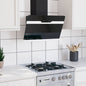 Campana extractora pared acero y vidrio templado blanco 60 cm