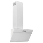 Campana extractora pared acero y vidrio templado blanco 60 cm