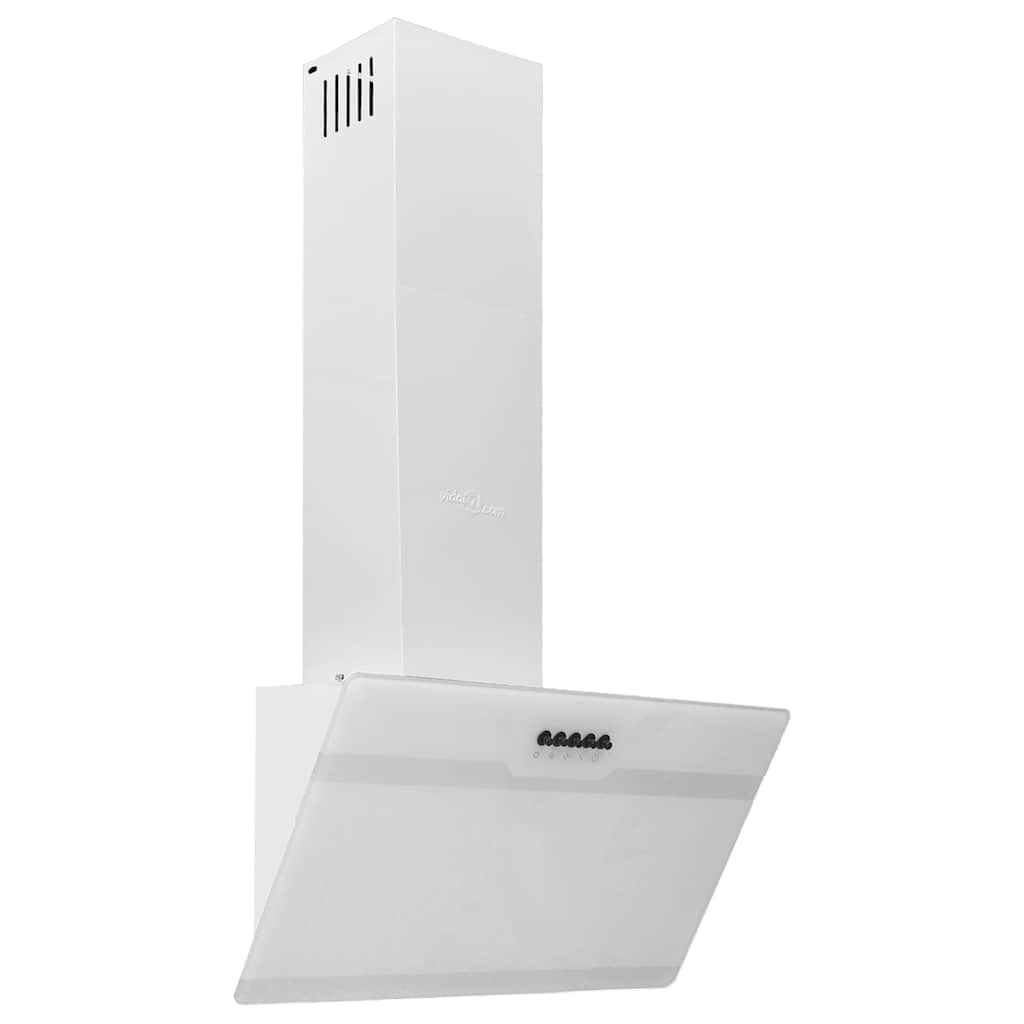 Campana extractora pared acero y vidrio templado blanco 60 cm