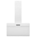 Campana extractora pared acero y vidrio templado blanco 60 cm