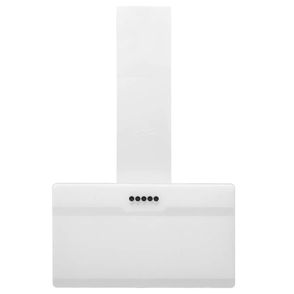 Campana extractora pared acero y vidrio templado blanco 60 cm