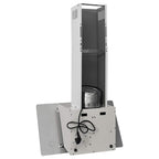 Campana extractora pared acero y vidrio templado blanco 60 cm