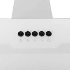 Campana extractora pared acero y vidrio templado blanco 60 cm