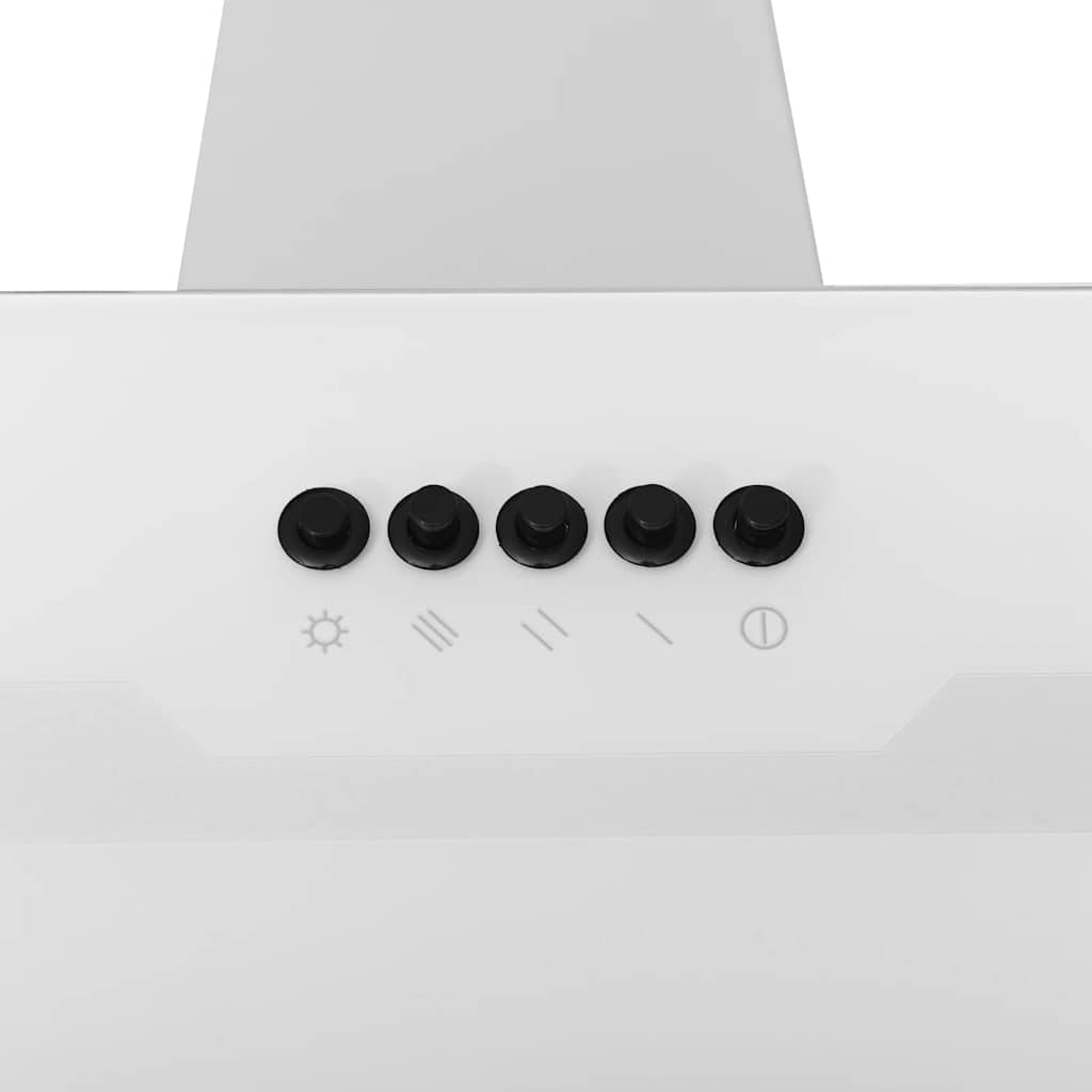 Campana extractora pared acero y vidrio templado blanco 60 cm