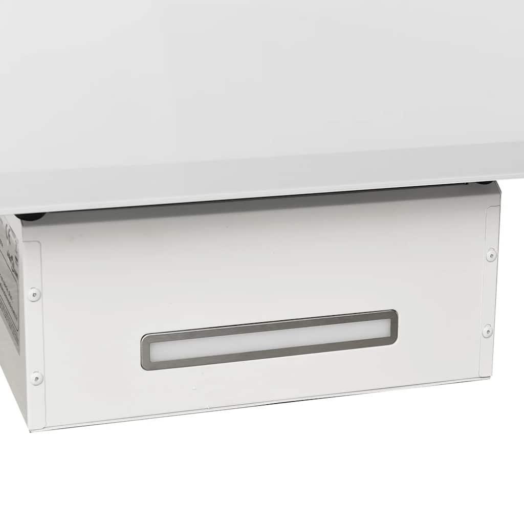 Campana extractora pared acero y vidrio templado blanco 60 cm
