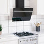 Stainless steel and silver tempered glass extractor hood 60 cm
