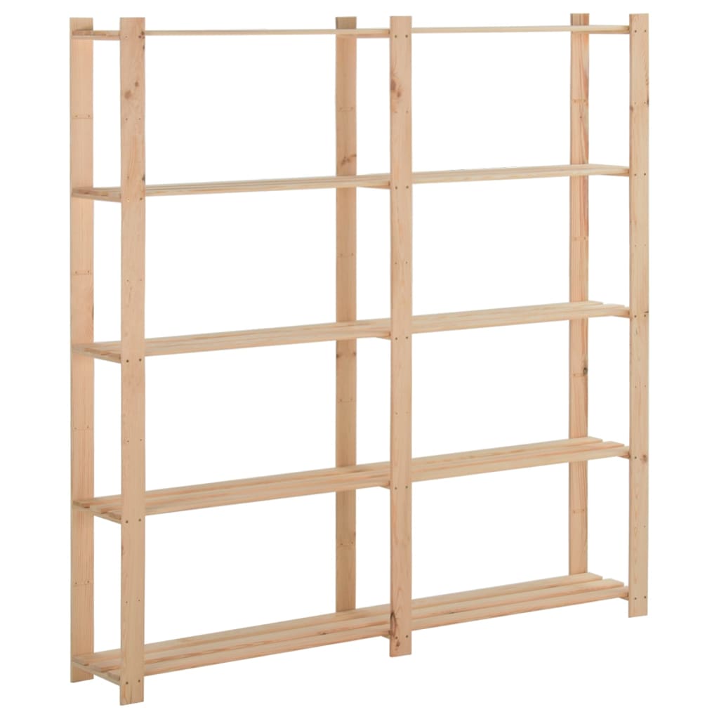 Estantería de 3 niveles madera pino maciza 60x28,5x90 cm