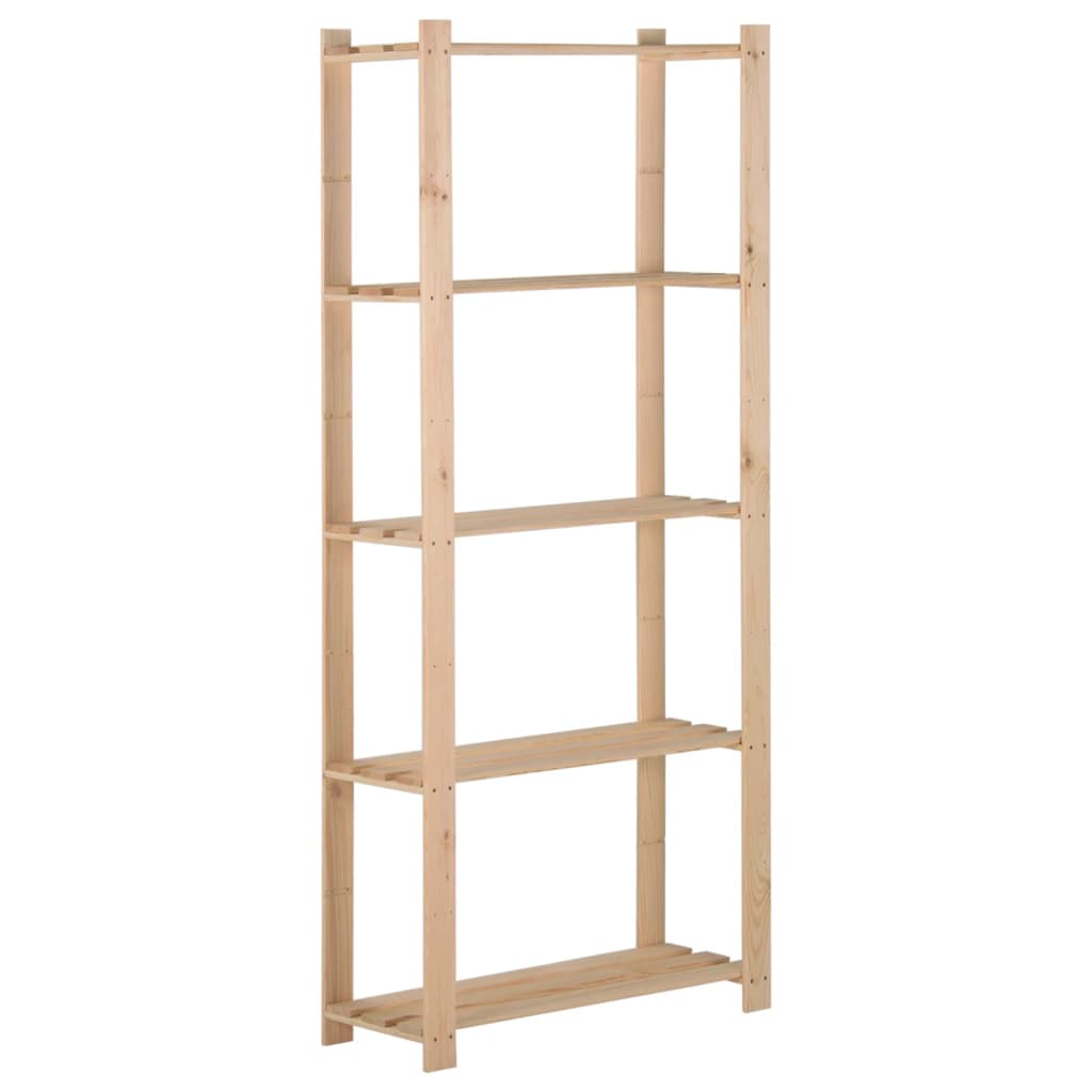 Estantería de 3 niveles madera pino maciza 60x28,5x90 cm