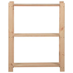 Estantería de 3 niveles madera pino maciza 60x28,5x90 cm