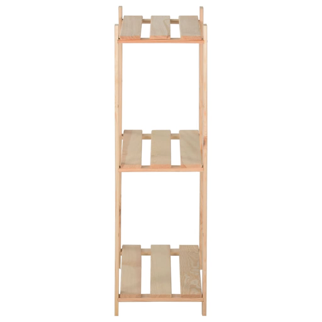 Estantería de 3 niveles madera pino maciza 60x28,5x90 cm