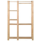 Perchero de ropa de madera maciza de pino 110x38x170 cm