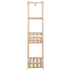 Perchero de ropa de madera maciza de pino 110x38x170 cm