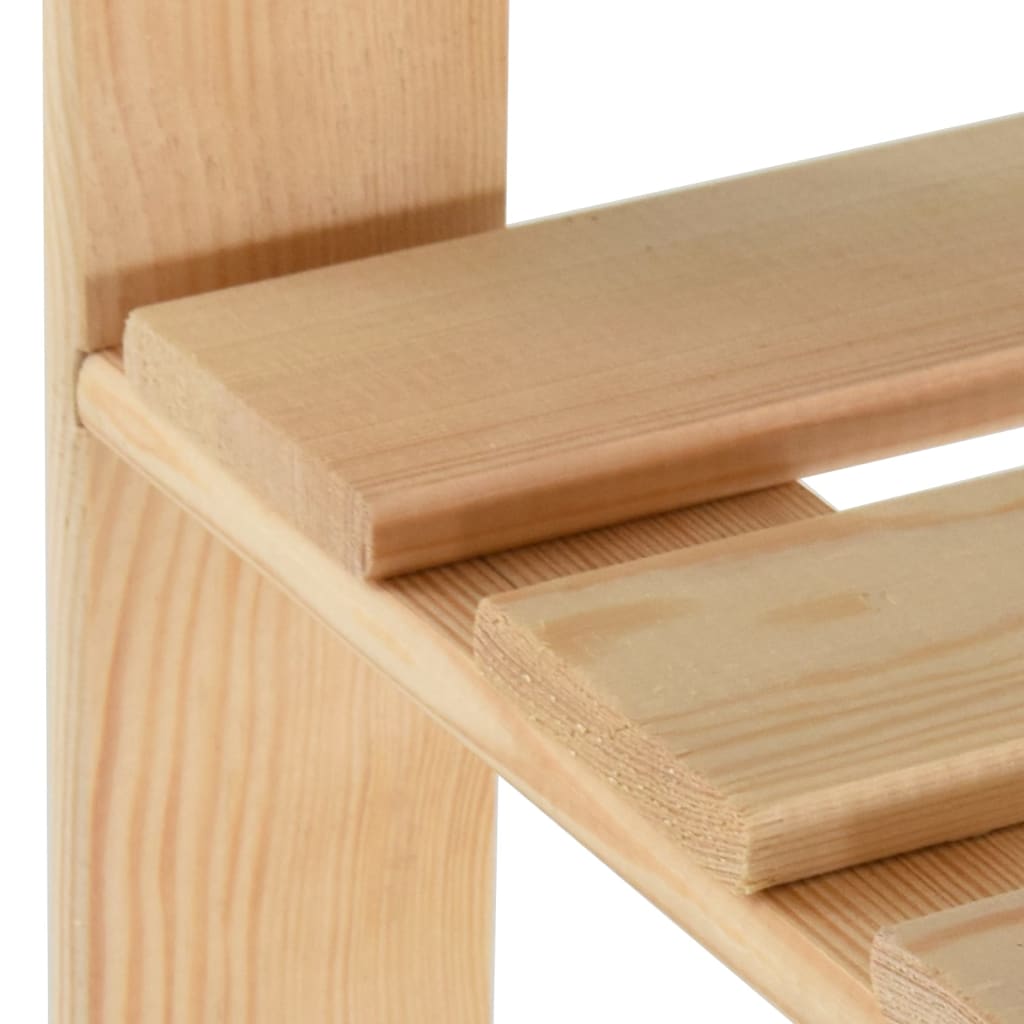 Perchero de ropa de madera maciza de pino 110x38x170 cm