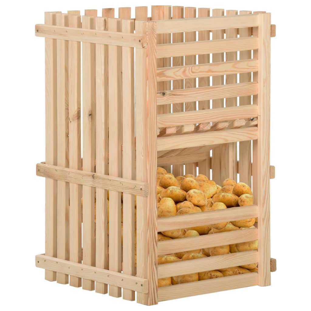 Caja para patatas madera maciza de pino 50x50x80 cm