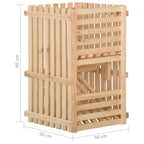 Caja para patatas madera maciza de pino 50x50x80 cm