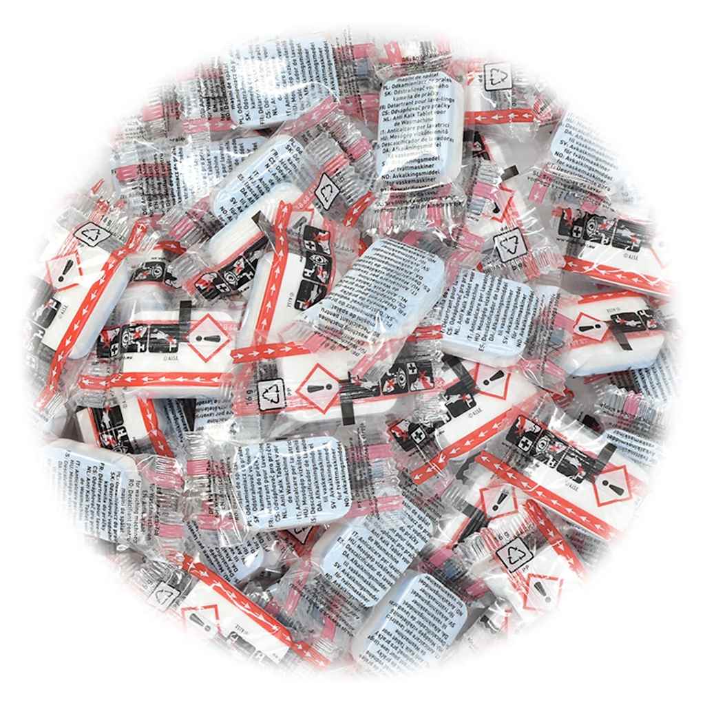 Pastillas de detergente de lavadora 100uds contra cal suciedad
