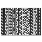 Tapete de exterior PP preto 160x230 cm