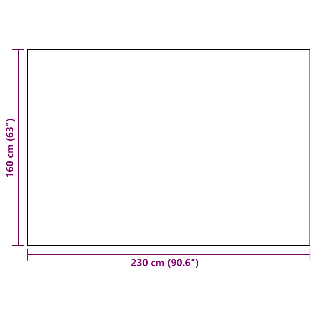 Tapete de exterior PP preto 160x230 cm