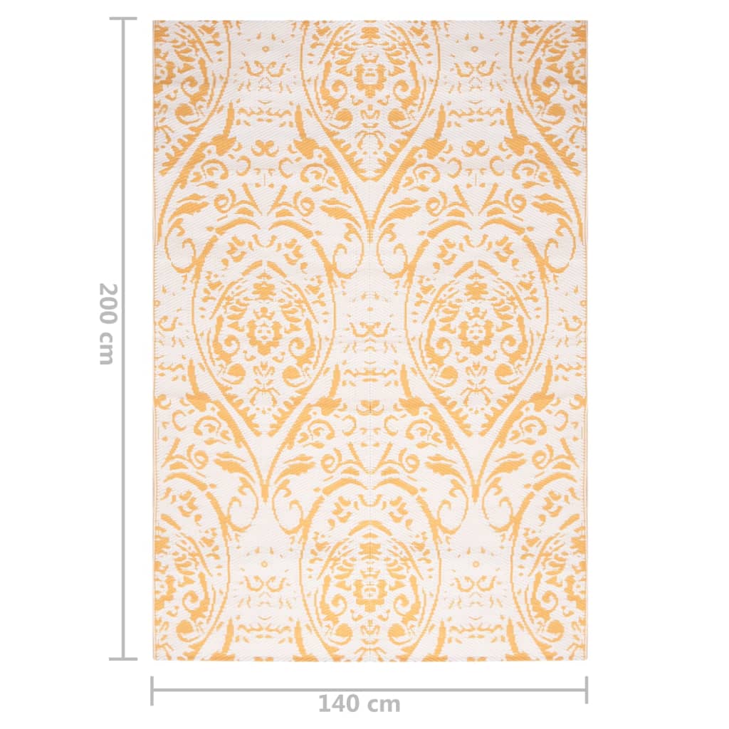 Tapete de exterior ARAKIL amarelo 140x200 cm PP
