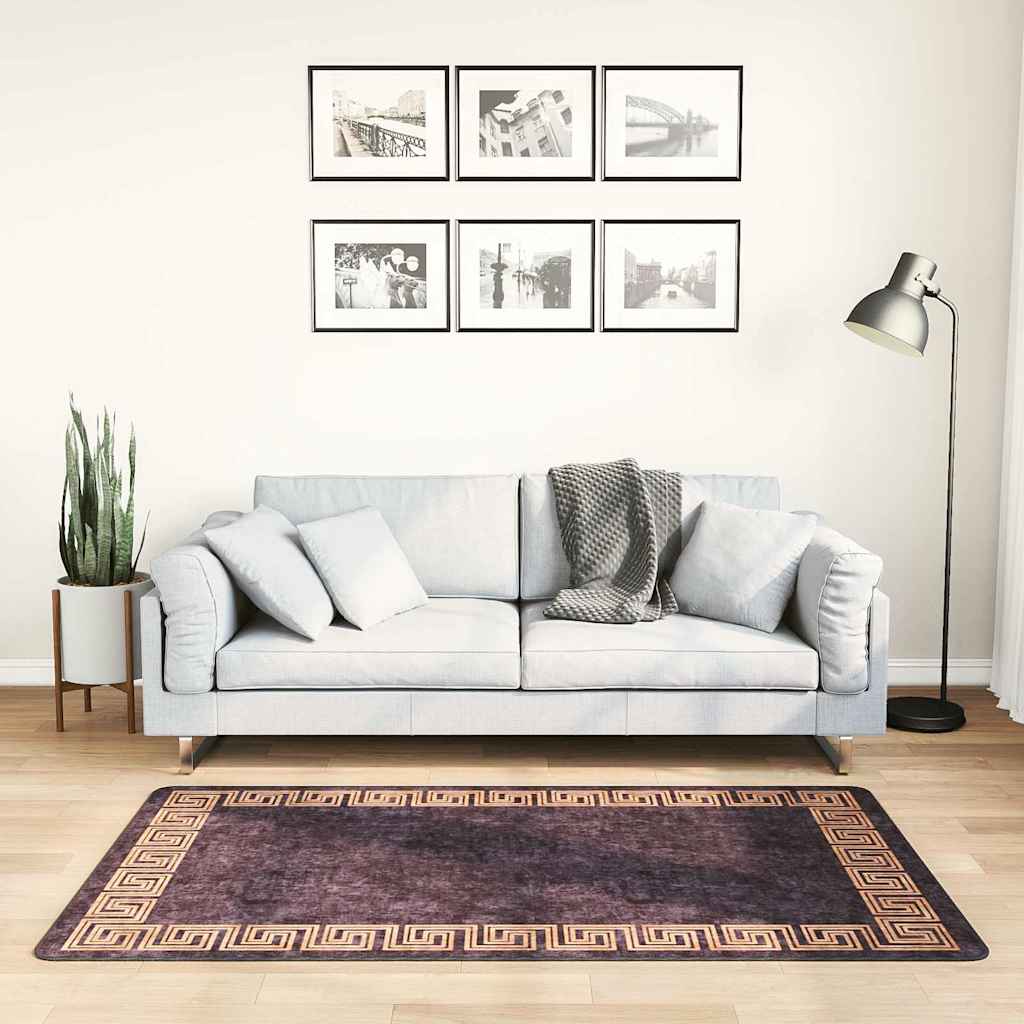 Alfombra lavable beige 120 cm