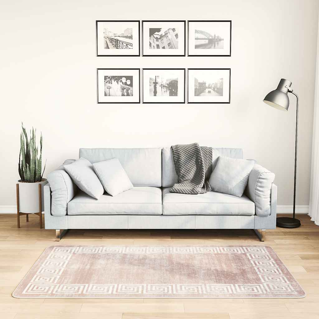 Alfombra lavable beige 120 cm