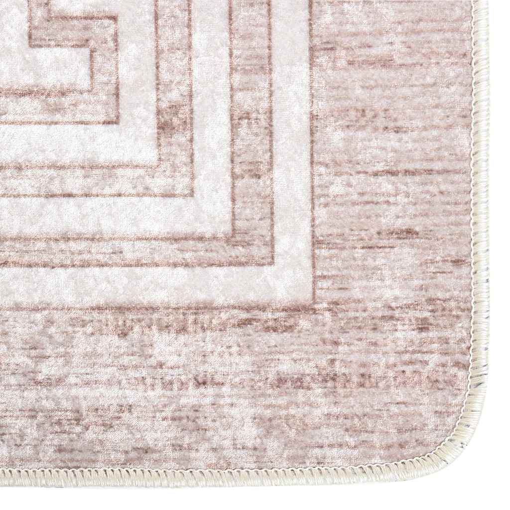 Alfombra lavable antideslizante beige 160x230 cm