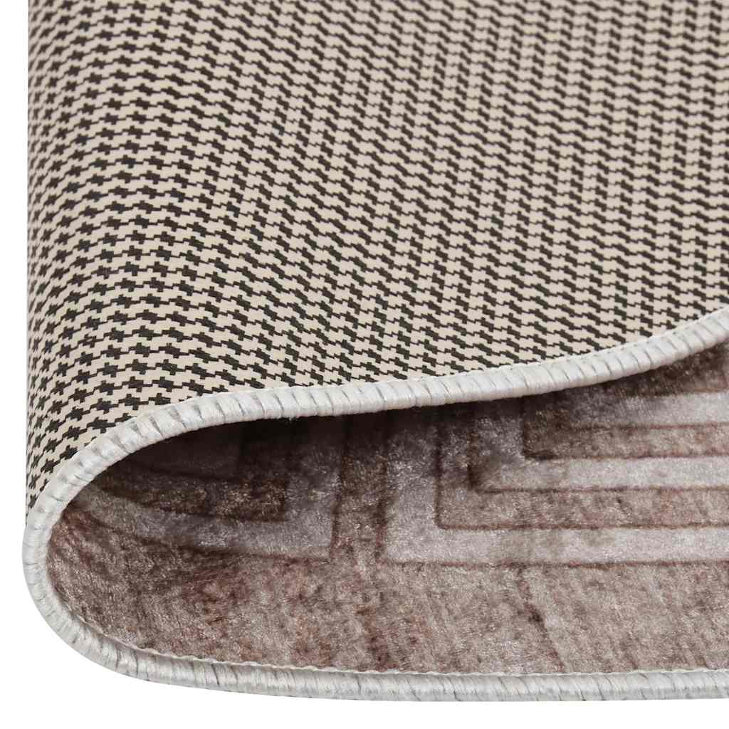 Alfombra lavable beige 120 cm