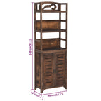 Mueble expositor madera de paulownia marrón oscuro 46x24x140 cm