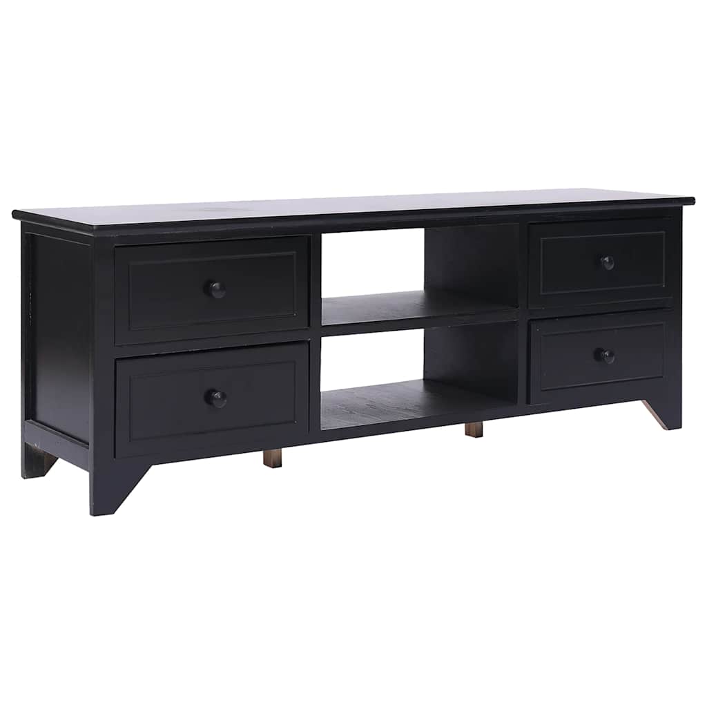 Mueble para TV madera de paulownia blanco y gris 108x30x40 cm