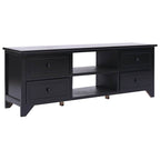 Mueble para TV madera de paulownia blanco y gris 108x30x40 cm