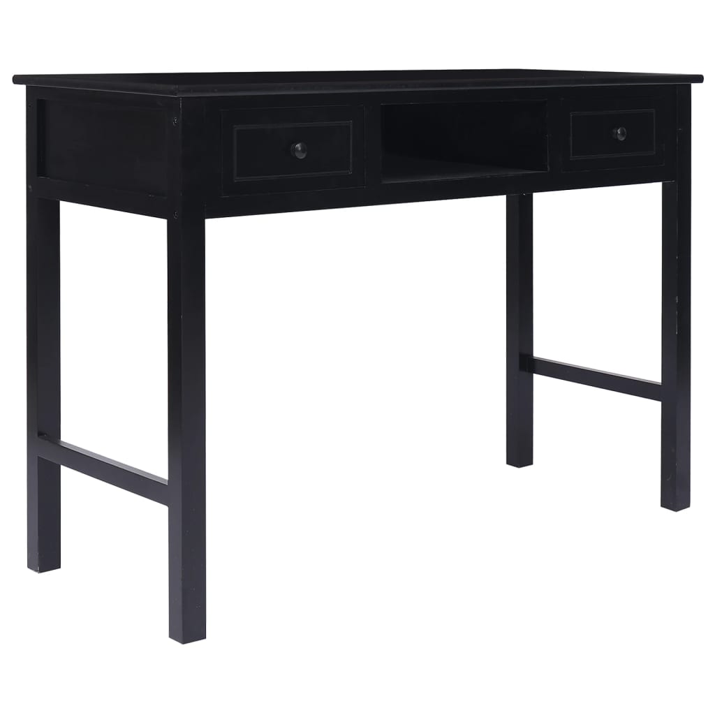 Desk with 1 drawer and 1 acacia solid wood cabinet