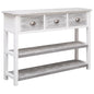Solid antique grey paulownia wood sideboard 108x30x76 cm