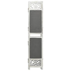 Biombo divisor de 3 paneles de tela gris 105x165 cm
