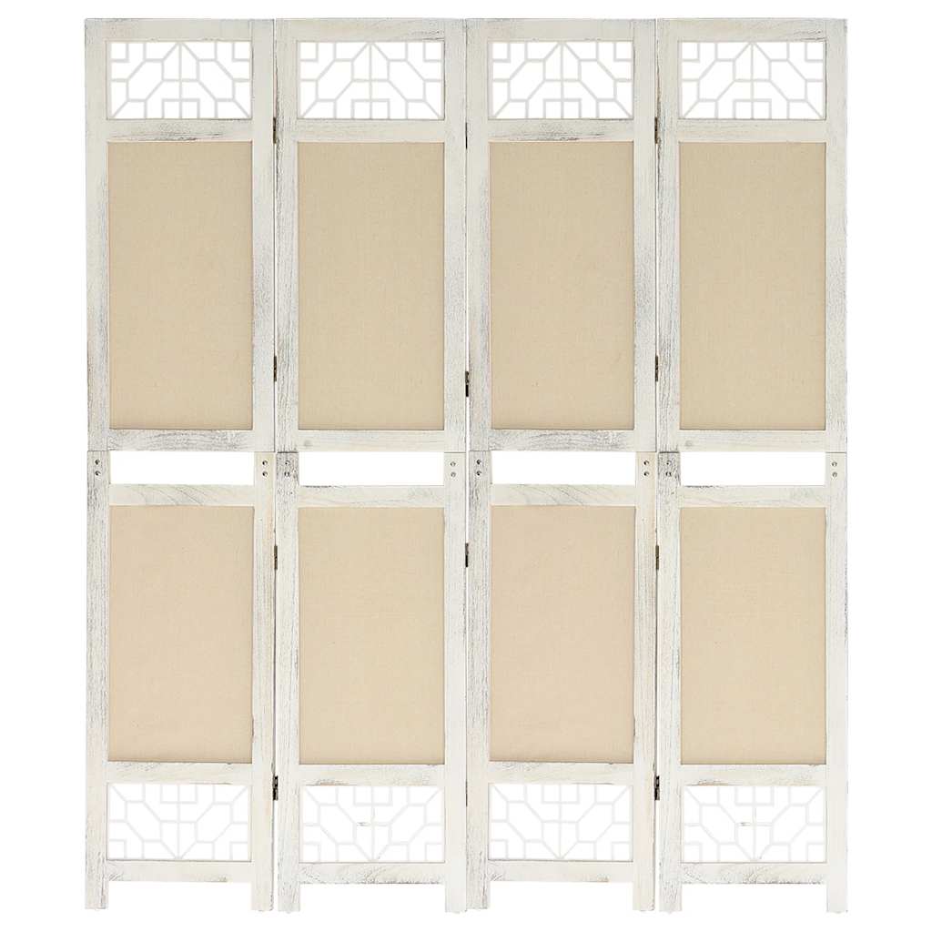 Biombo divisor de 3 paneles de tela gris 105x165 cm