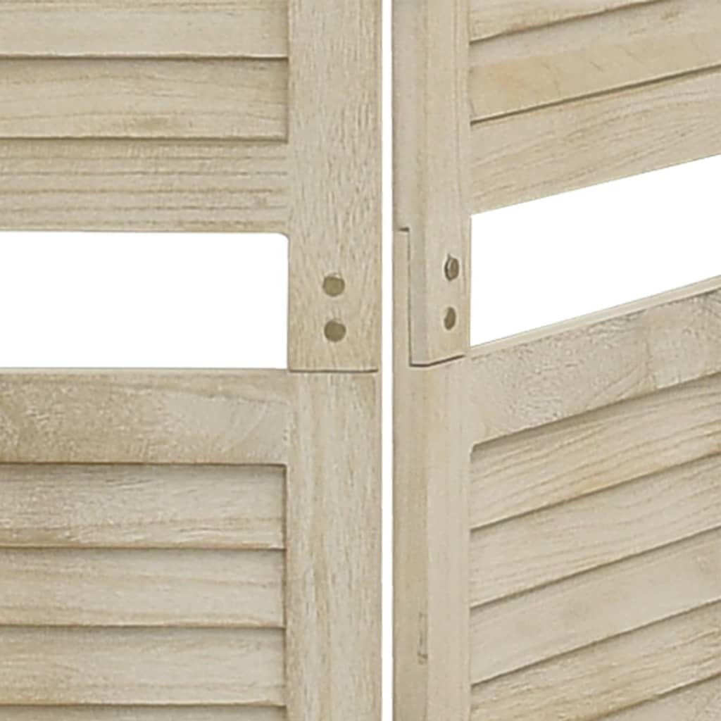 Biombo de 4 paneles de madera maciza de paulownia 140x165 cm