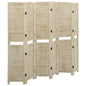 Biombo de 4 paneles de madera maciza de paulownia 140x165 cm