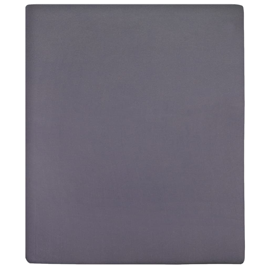 Sábana bajera jersey algodón antracita 100x200 cm