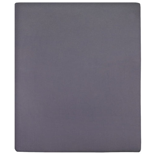 Lençol ajustável jersey algodão antracite 100x200 cm