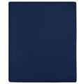 Sábanas bajeras jersey 2 uds algodón azul marino 100x200 cm